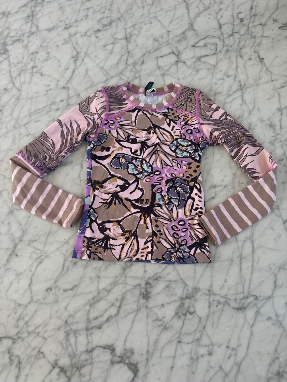 Maaji Girls' Rashguard Swim Acai Violets Sz 2T
